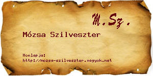 Mózsa Szilveszter névjegykártya